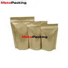 Food Packaging Stand Up Pouch Bag with Zipper Tear Notch Reusable 250g 1000g