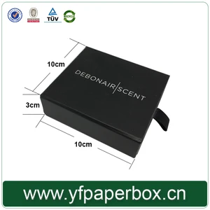 custom cardboard sliding black drawer box packaging for gift