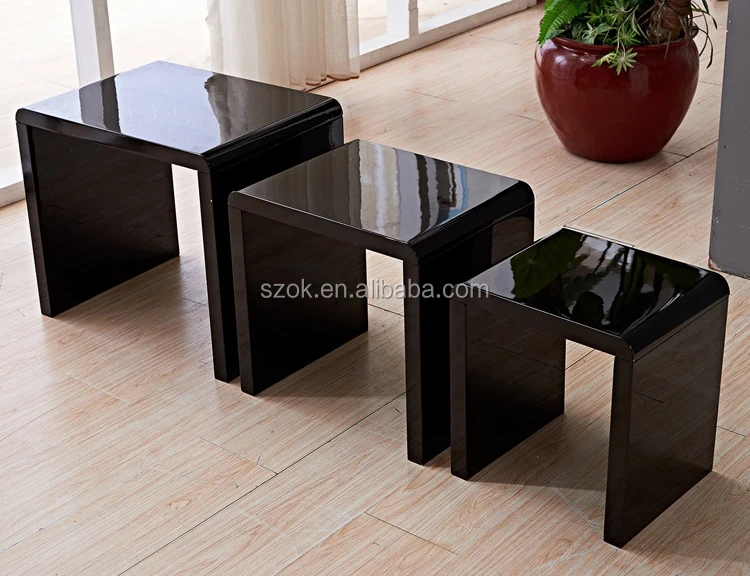 Stackable Glossy Finish 3-Piece End Table Side Nesting Table6.jpg
