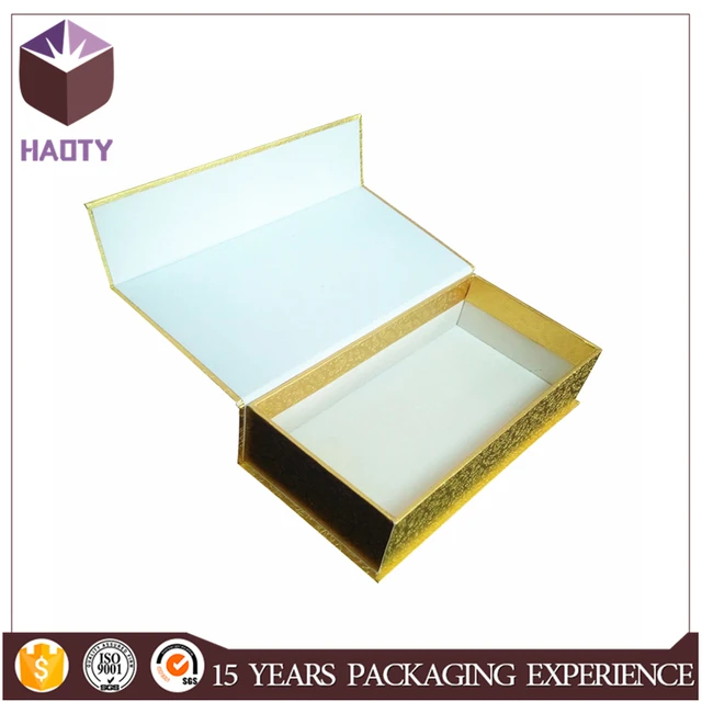 wholesale golden foil gift box leather wine christmas gift boxes