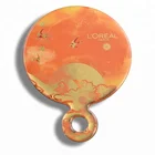 OEM Custom stainless steel full color epoxy handle pocket mirror wholesale