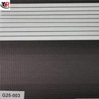 Linen and polyester window shades roller zebra blinds fabric