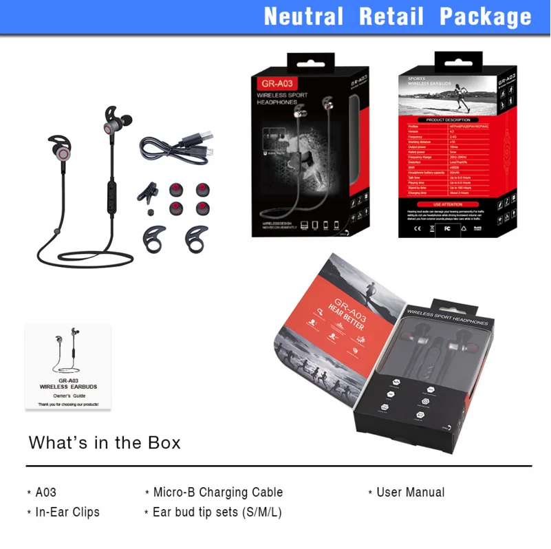 2019 Newest private mold BK3266 Chipset in-ear earbuds salable sport wireless BT headsets for iPhone/Samsung/HUAWEI - ANKUX.COM