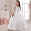 Wholesale white lace long sleeves party dresses for 8 year baby girl party dresses in bangalore