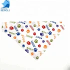 Wholesale custom printed soft 100% cotton or polyester triangle dog pet scarf bandana custom logo