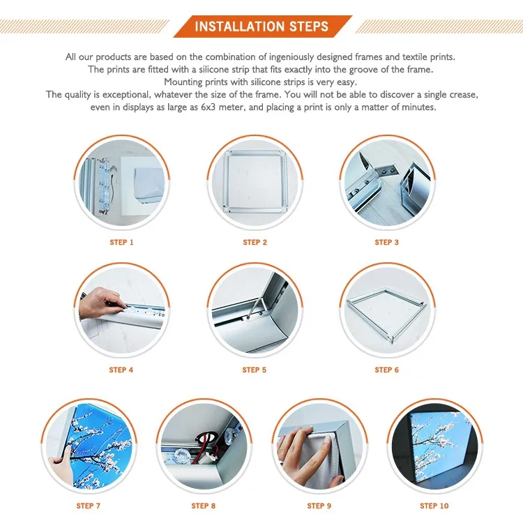 Frameless Samll Advertising Super Slim Picture Frame Led Light Box