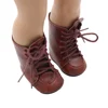 browen Leather shoes fot 18 inch doll shoe lace boot for 43 cm doll