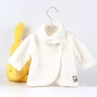 Little girl children white fur winter baby coats