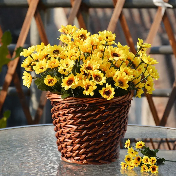 artificial silk sunflowers