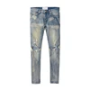 OEM wholesale chinamen earth washed ripped destroyed denim jeans wholesale direct factory