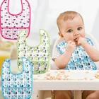 3 pack Stain and Odor Resistant eco-friendly peva material baby bibs