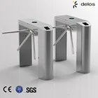 Automatic access control waist high 304 stainless steel tripod turnstile gate mechanism with RFID card/fingerprint reader