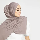 High-quality jersey scarf stretchy hijab plain headscarves wholesale women stoles hijab