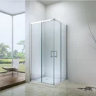 Custom design smart glass 2 side 4 panel sliding shower door