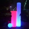 wireless rechargeable 16color changing decorative cordless floor lamp plastic illuminated led cylinder mood lighting for outdoor
