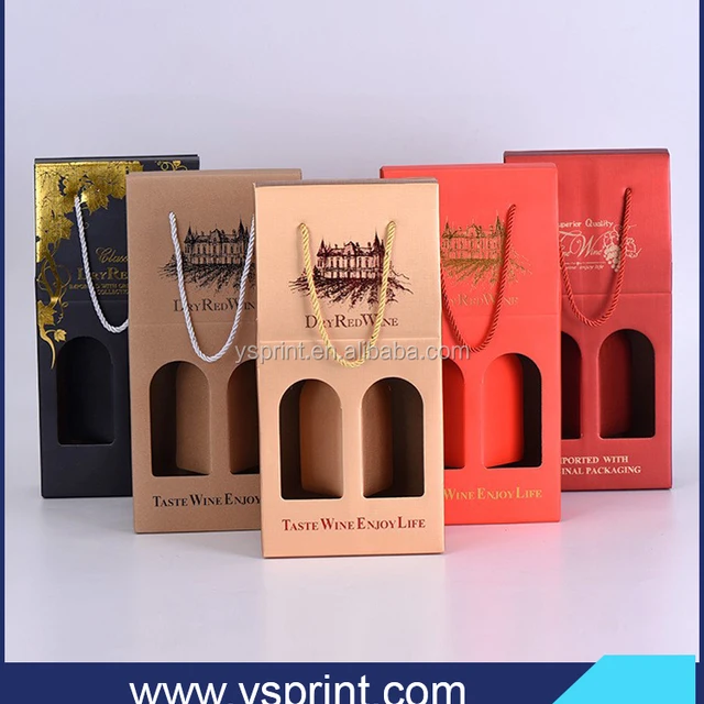 high quality rigid paper cardboard wine gift paper box