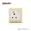 AULMO 15A 1 GANG SWITCH +SOCKET WITH NEON CRACK FRAME +PC FACEPLATE HOUSEUSE LUXURY DESIGN