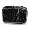 Custom ABS+PC portable waterproof marble makeup case outdoor girl's crossbody hard shell bag fashion cosmetic washable case