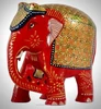 INDIAN WOODEN DECORATIVE FIGURE OLD UNIQUE VERY FINE ART HOME DECOR ELEPHANT FIGURE/COLLECTIBLE