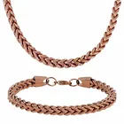 Olivia jewelry manufacturer china fashion rose gold plated men necklace and bracelet link chain set
