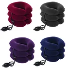 3 layers flannel inflatable Cervical air Neck Traction collar Device soft material