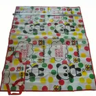 wholesale Cheap custom logo printed folding Pp woven shiny laminated sleeping mat for beach and picnic