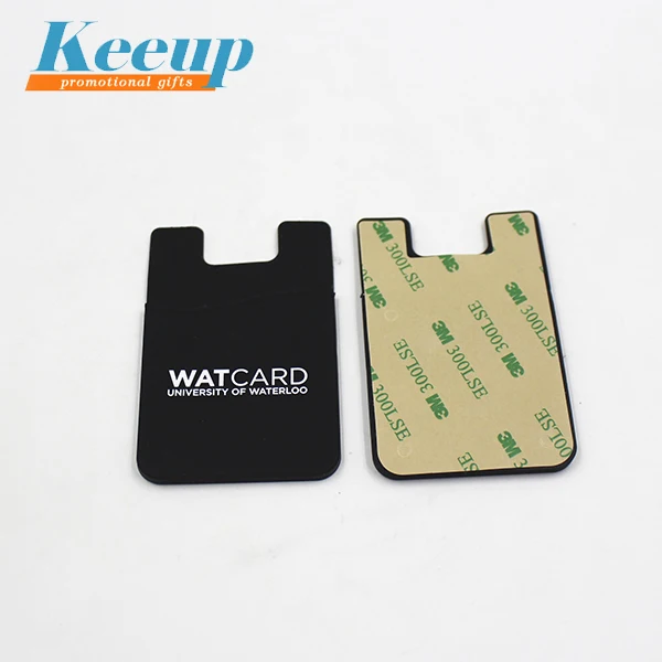 custom logo 3m silicone mobile phone card holder credit cards