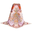 Wholesale Square Digital Print Lady Twill Silk Scarf
