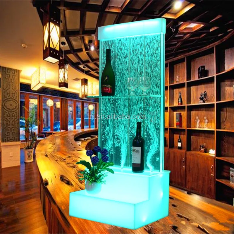 Hot Sell Led Water Bubble Wine Cabinet For Bar And Night Club