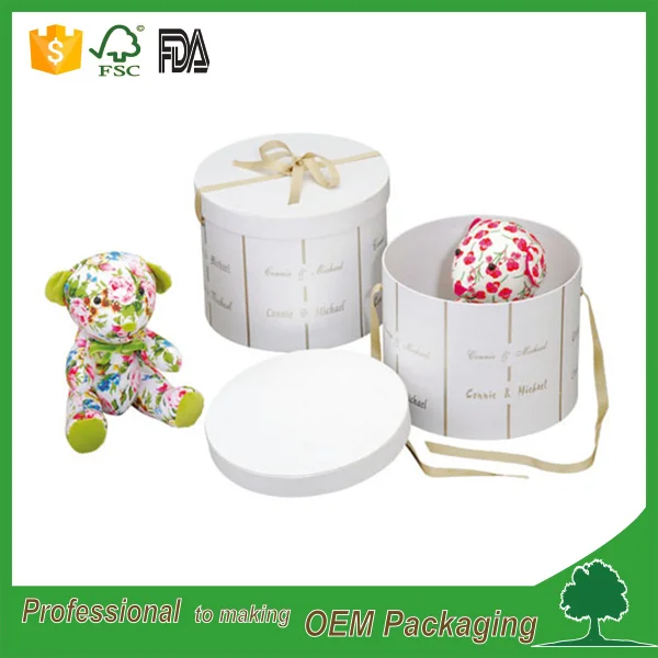gift paper luxury round large cylinder cardboard box packaging