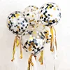 12Inch 18Inch 36Inch Transparent Latex Balloon Fill with Gold White Black Confetti Balloons