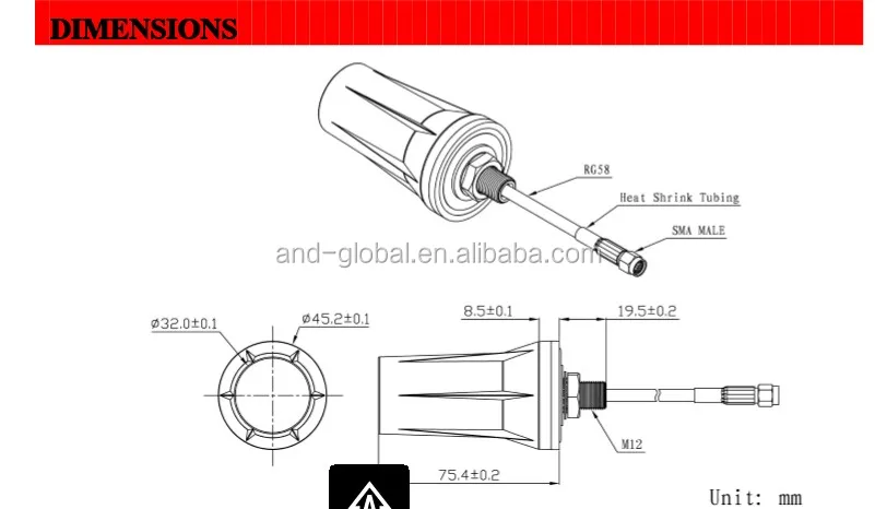 433MHz sma pin antenna ,3db wifi modem antenna - ANKUX.COM