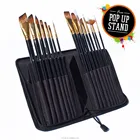 Professional Wooden Handle Watercolor Acrylic Brush Pen Artist Paint Brushes Set for Art Bristle Painting Tool