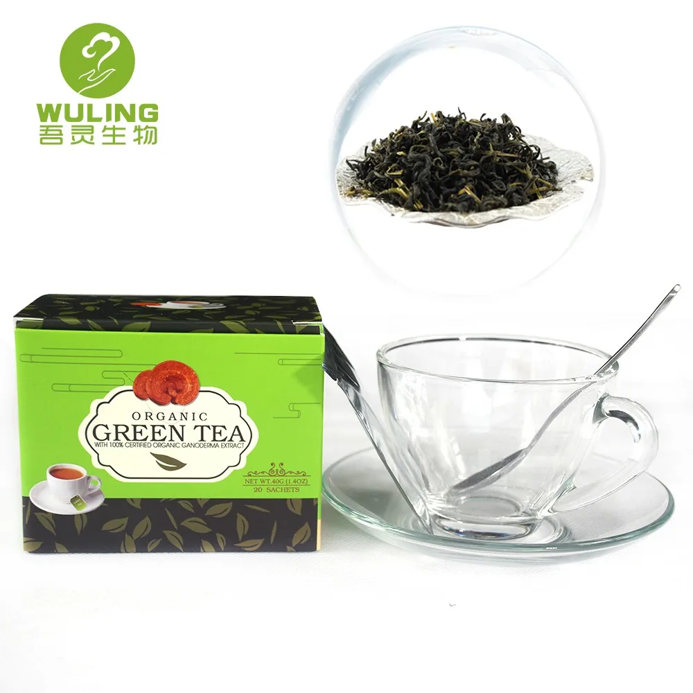 private label sachets herbal reishi green tea