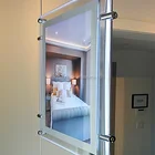 Haojia manufacture A4 Crystal LED Light Box Window Led Display Real Estate Led Light Poster Frames Led Sign