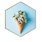 Hexagon Framed Wall Art Painting on Canvas Wall Painting Decoration