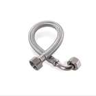 Bathroom kitchen faucet water hose stainless steel braided sink drain pipe