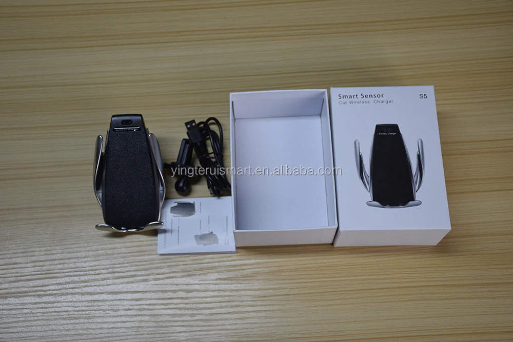 Chargeur de Voiture Sans Fil 10 W S5 Automatique De Serrage Rapide De Charge Support de Téléphone dans la Voiture pour iPhone xr Huawei Samsung téléphone intelligent - ANKUX Tech Co., Ltd
