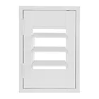 White Decoration Linden Slats Plantation Shutter Furniture