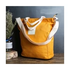 2019 fashion portable shoulder plain canvas bag shopping bag with zipper