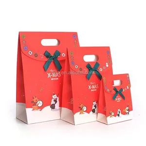 china christmas gift paper bag for packaging candy manufactures