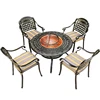 Latest design aluminum made ddining set with barbeque grill