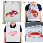 2017 Disposable Plastic PE Crab lobster Bibs