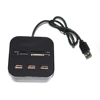 3 Ports USB Hub 2.0 with Multi Function Card Reader for SD/TF/MMC/M2/MS/MP High Speed USB Hubs