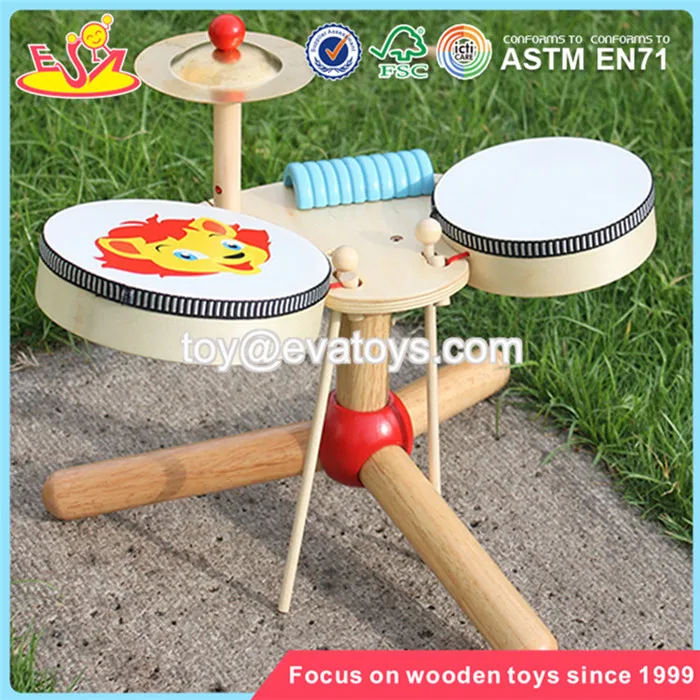 wooden drum kit toy