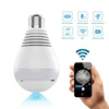 360 Degree Panoramic Lamp Wifi Light Bulb Security Camera Wireless Hidden CCTV System Work With V380 APP