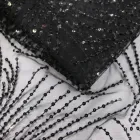 Concise style claw fringe Sequins Beaded Fabric mesh