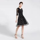 Elegant Deep V-neck Knit Dress Lady Dress