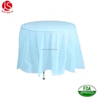 Biodegradable film disposable plastic table cloth cover solid color easy clean tablecloth Round