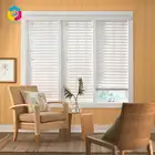 White color solid vinyl blinds foam wood venetian blind